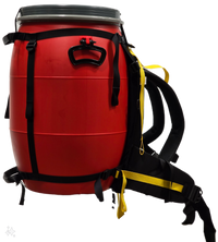 Recreational Barrel Works 60L Red Barrel and Expedition Harness Package